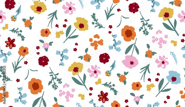 Fototapeta crispy flowers pattern