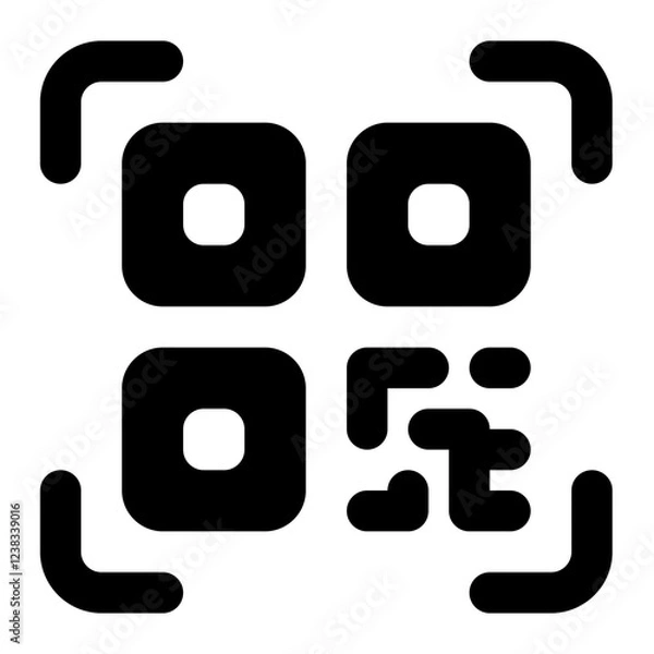 Fototapeta qrcode icon for illustration