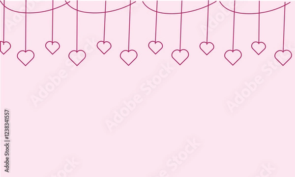 Obraz Valentine's day background. Vector illustration