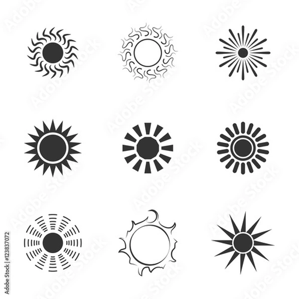 Fototapeta Sun icons