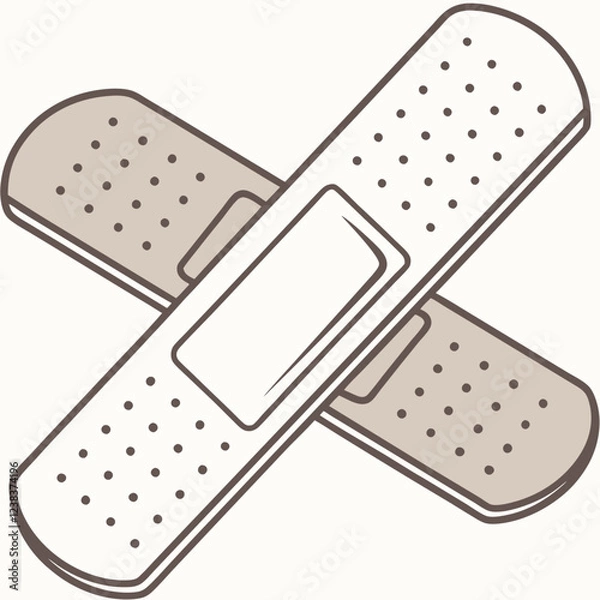 Fototapeta Bandage vector with white background