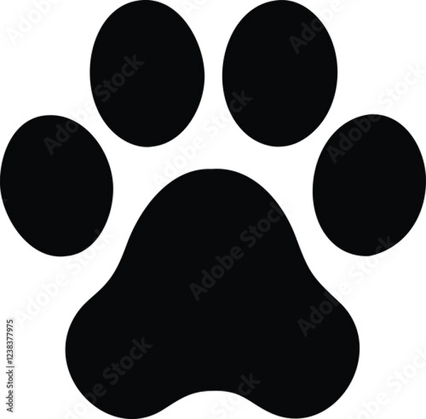Fototapeta Dog paw print. Paw icon