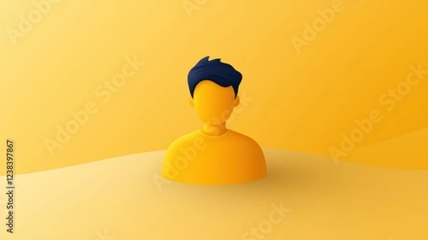 Fototapeta A solitary figure in the vast expanse of the desert, journey into arid beauty and the serenity of nature