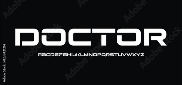 Obraz Abstract minimal modern alphabet fonts. Typography minimalist urban digital fashion future creative logo font. vector illustration
