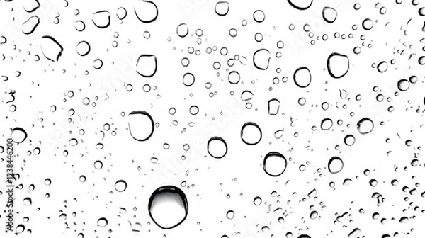 Obraz Close up macro shot of water droplets or condensation on a transparent glass surface creating an abstract textured background with a sense of depth and movement  The droplets have a shimmering