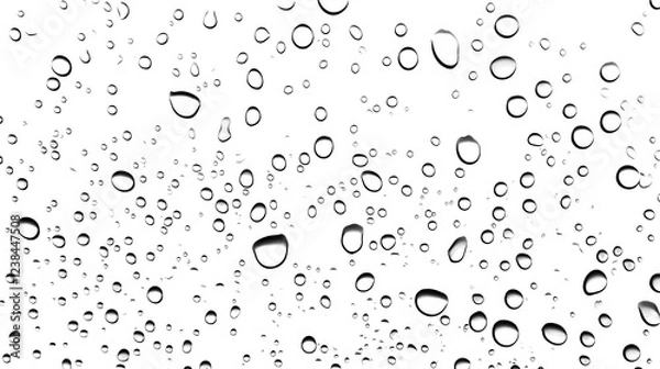 Obraz Detailed Close up Photography of Transparent Water Droplets or Condensation Forming on a Glass or Smooth Surface with a and Abstract Appearance