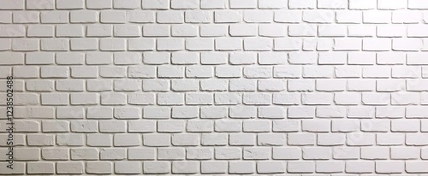 Fototapeta white brick wall may used as background
