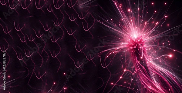 Obraz Premium PSD | Fiery Energy Burst, generative ai
