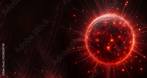 Obraz Premium PSD | Fiery Energy Burst, generative ai
