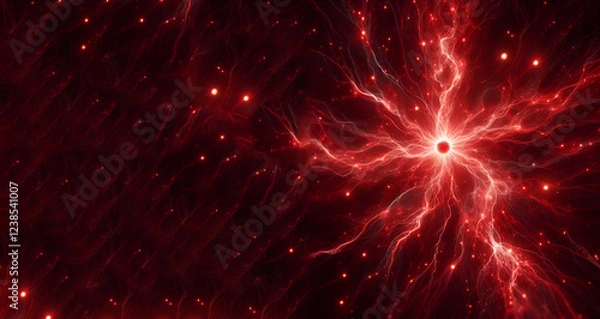 Obraz Premium PSD | Fiery Energy Burst, generative ai
