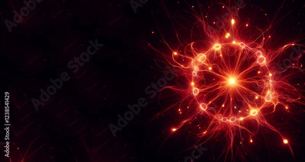 Obraz Premium PSD | Fiery Energy Burst, generative ai
