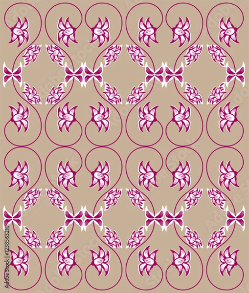 Fototapeta Background & floral tracery & pattern. Illustration vector