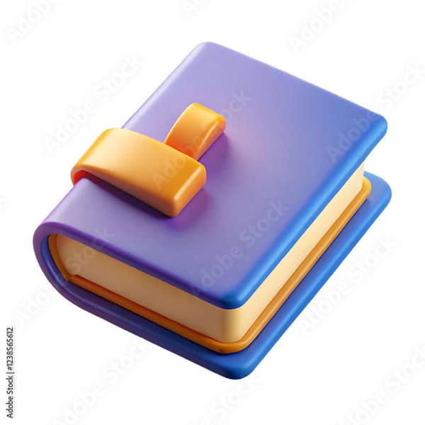 Obraz blue folder icon isolated on white background 3d