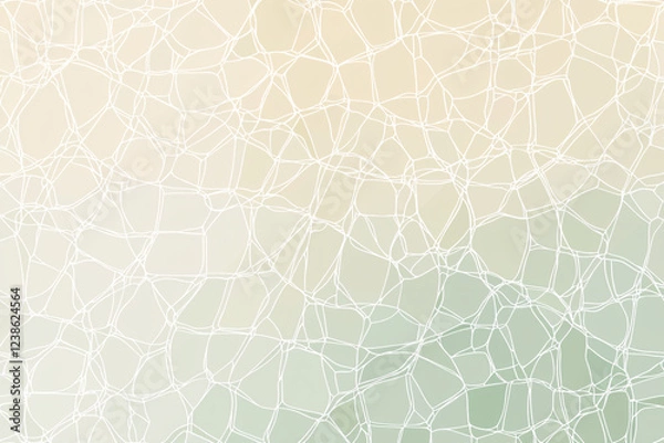 Obraz seamless design featuring gradient from pale green to soft beige, with intricate white lines creating textured pattern. This abstract background evokes sense of calm and tranquility