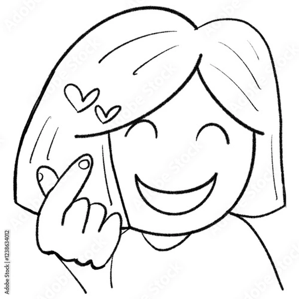 Obraz cartoon character drawing valentines