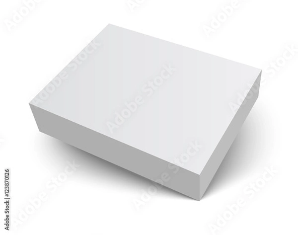 Fototapeta Blank vector packaging box with shadow