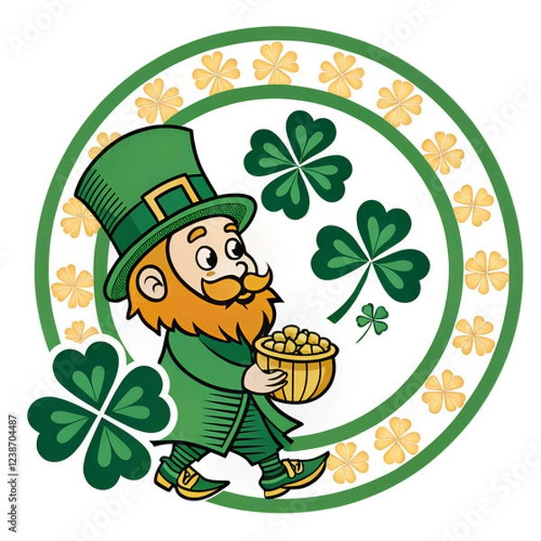 Obraz Transparent PNG of Leprechaun, Gold, and Lucky Clover