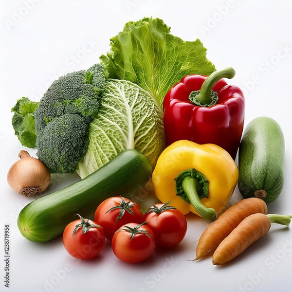 Obraz vegetables isolated on white background