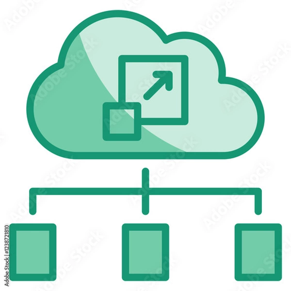 Fototapeta Cloud Infrastructure Icon Element For Design