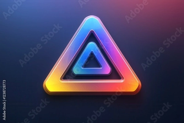 Fototapeta Abstract Geometric Design with Vibrant Gradient Colors and Dynamic Shapes