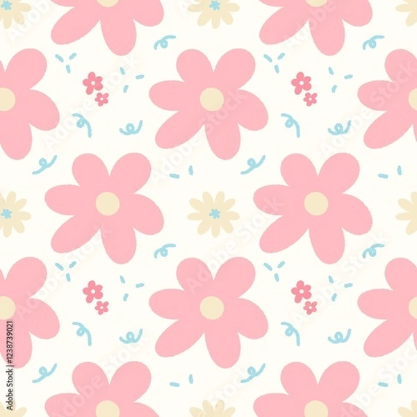 Obraz Floral flowers seamless pattern background