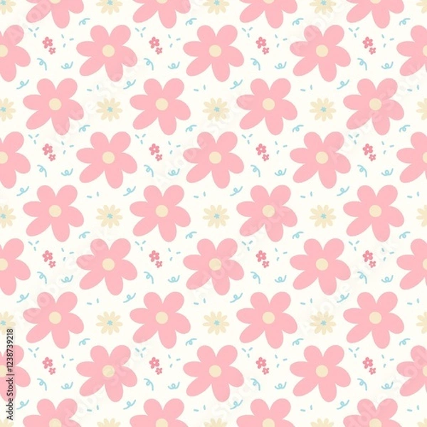 Obraz Floral flowers seamless pattern background