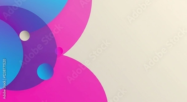 Fototapeta Abstract Pink Blue Purple Circles Background Design