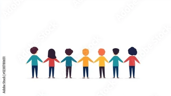 Fototapeta Diverse People Holding Hands to Represent Team Spirit and Collaboration in Unity