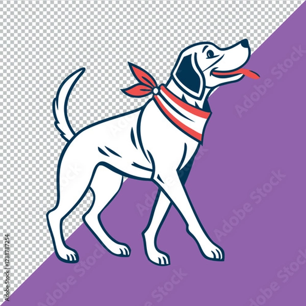 Obraz Cute dog vector silhouette Adobe Illustrator Artwork