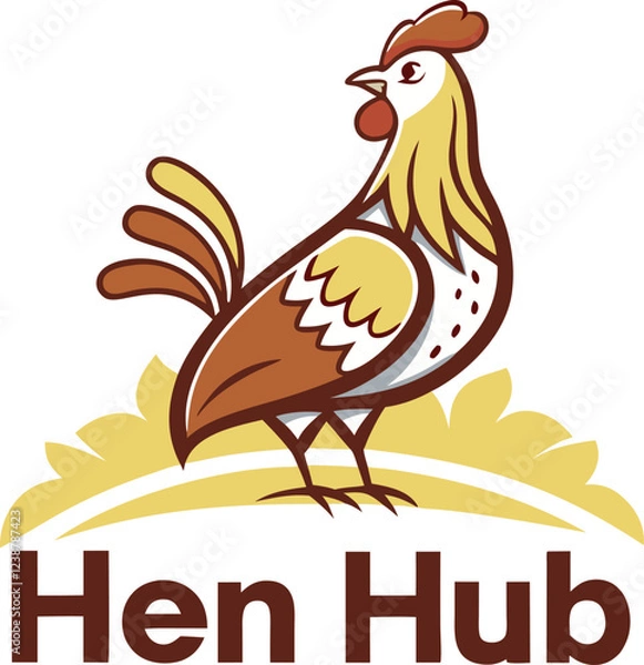 Obraz Beautiful Hen vector, Adobe Illustrator Artwork