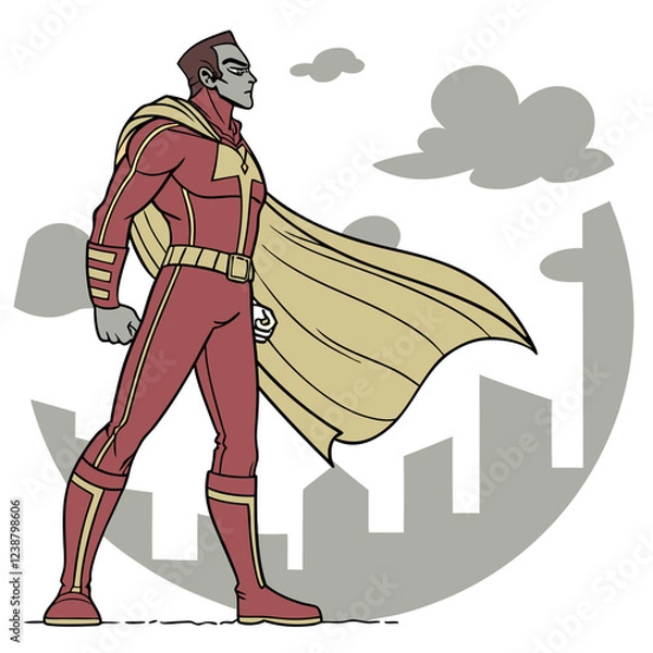 Obraz illustration of a person superman
