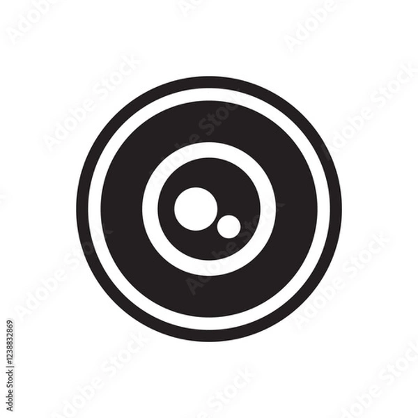 Fototapeta Shutter camera aperture lens icon. Vector shutter aperture logo photography.