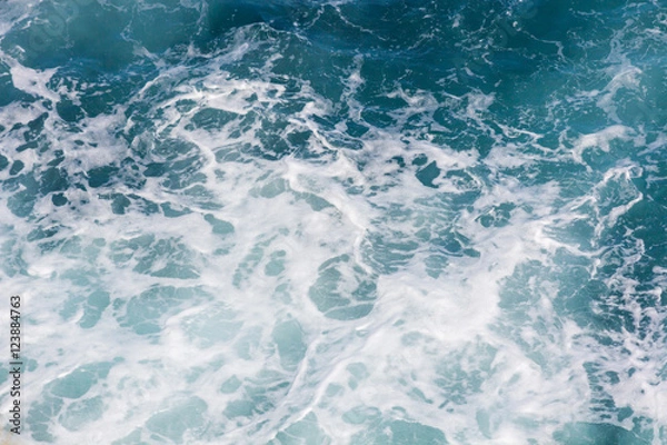 Fototapeta Background with rough sea foam