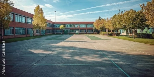Fototapeta Ideal background for a school website showcasing green spaces.