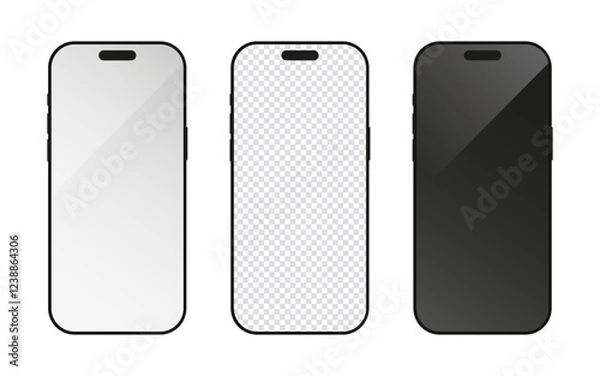 Obraz set of iphone's mockups