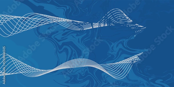 Obraz Blue abstract background. Diagonal line vector. EPS 10