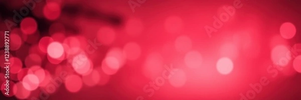 Obraz Red lights create a blurry, sparkling effect in the dark