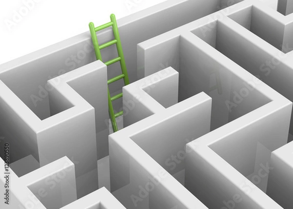 Fototapeta Escape from the Maze - 3D