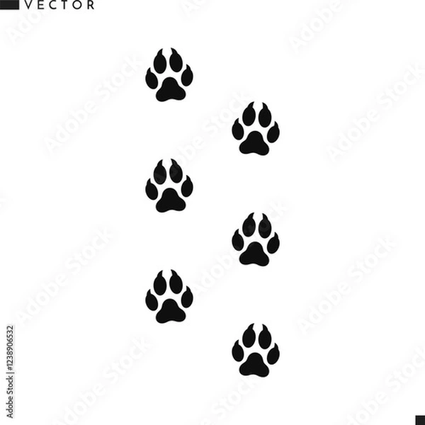 Obraz Arctic fox paw print silhouette
