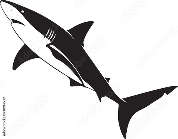 Obraz Shark silhouette image