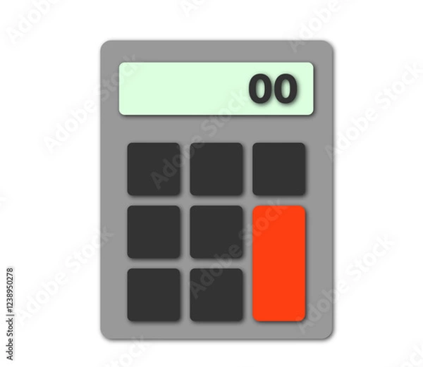 Fototapeta calculator isolated on white