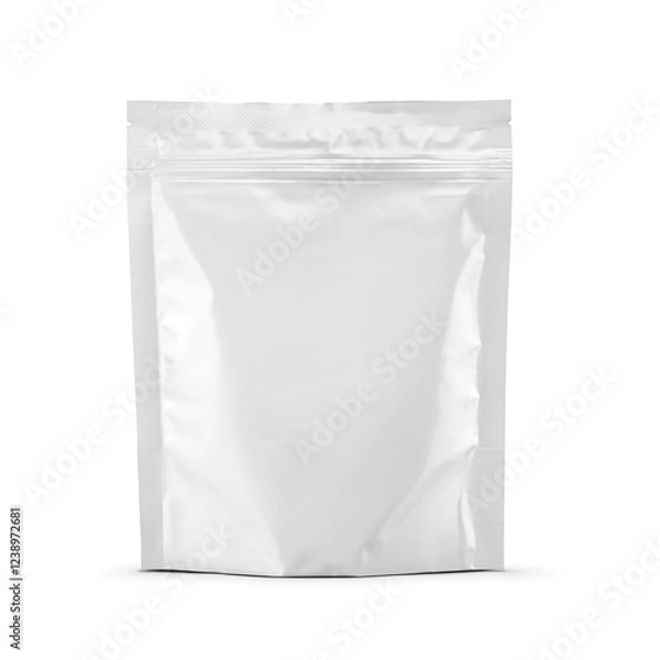 Obraz Doypack with resealable zip lock flexible packaging isolated. Transparent PNG image.