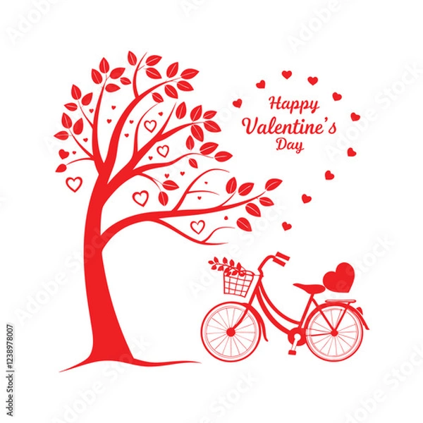 Fototapeta Happy Valentine’s Day Love Tree