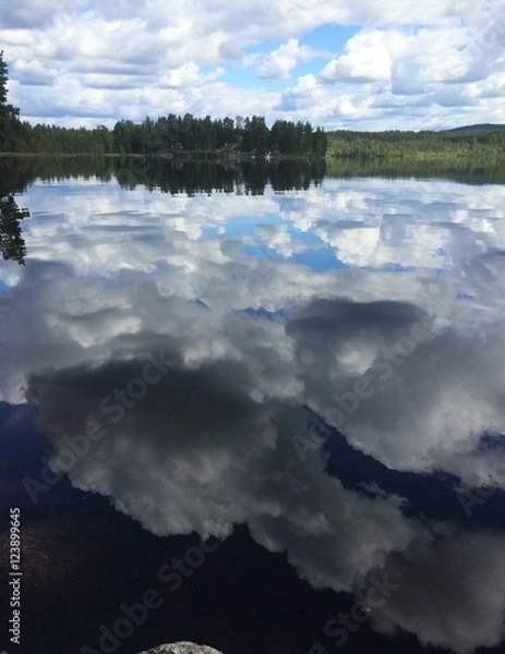 Obraz See mit Spiegelung
