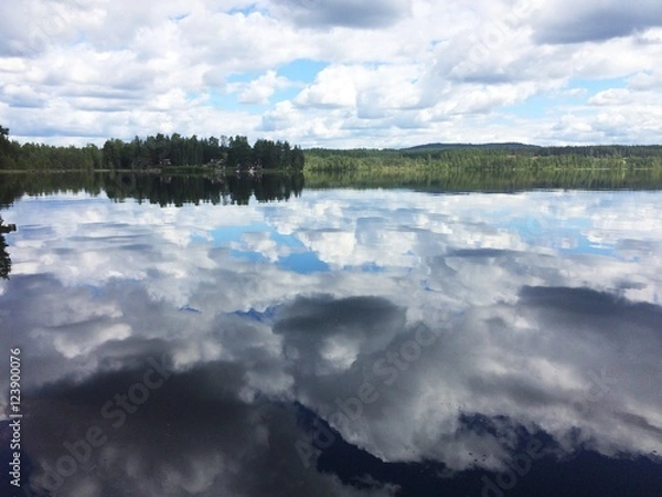 Obraz See mit Spiegelung