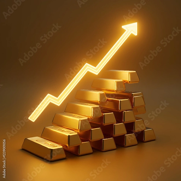 Obraz gold price graph