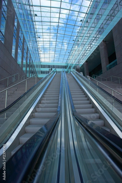 Obraz perspective escalators indoor