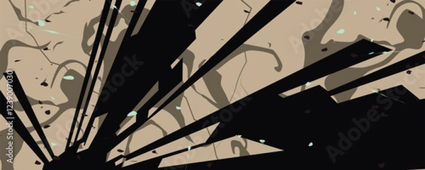 Fototapeta Abstract Comic Style Digital Art Background in Vibrant Colors and Fluid Forms, Multi Colors Geometric Cartoon Shapes, Trendy Modern Design, Applicable For Placards, Banners, Cover Illustration