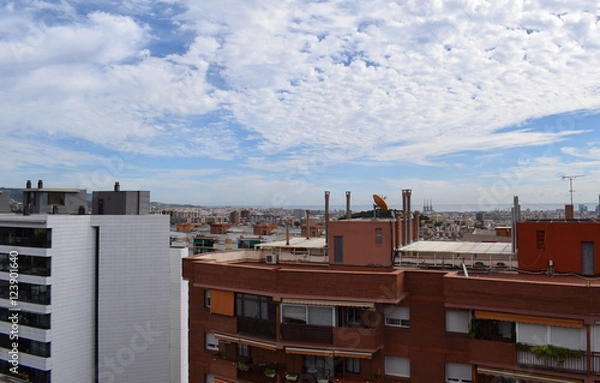 Fototapeta tejados, azoteas, terrados, edificios, vistas, paisajes, antenas, edificios