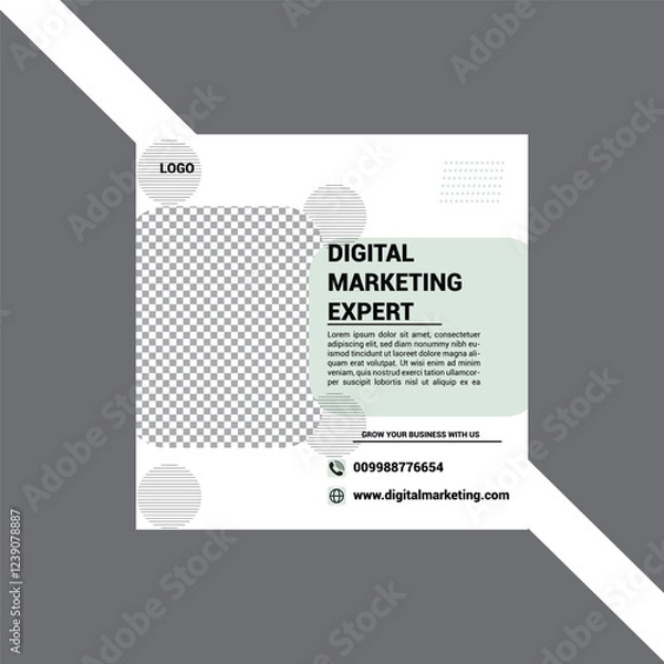 Obraz Editable Digital Marketing Post Template